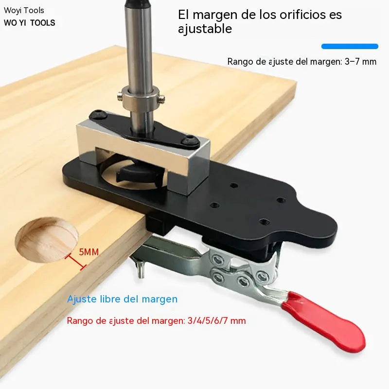 🔥【Juego de 6 piezas】Herramienta para perforar orificios para bisagras (carpintería). Localizador de orificios para bisagras de 35 mm para puertas de armarios.