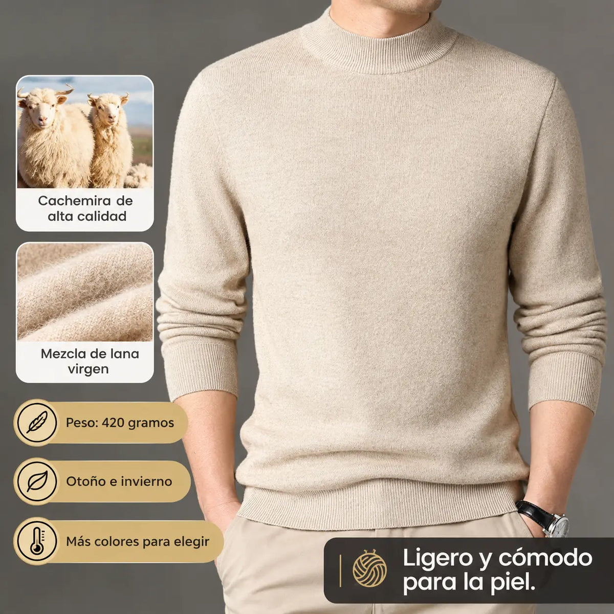 🔥【M-4XL】Camisa de hombre con cuello de cachemira ✅ suave y delicada con la piel ✅ moderna y fácil de combinar