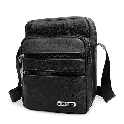 Bolso de hombro para hombre, nuevo, de piel auténtica, de alta calidad y gran capacidad.