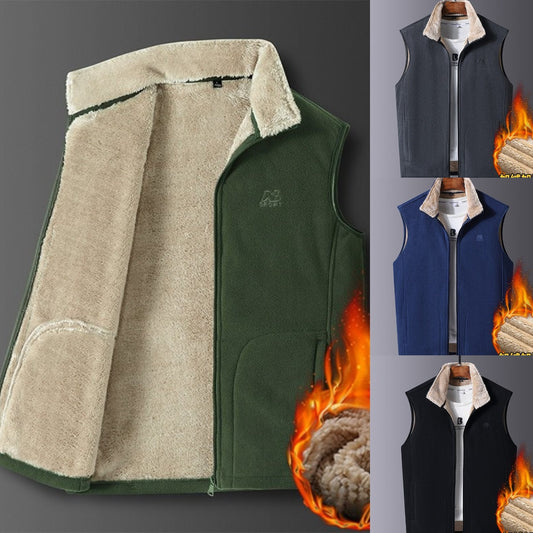 🔥【Časově omezená sleva】🔥【M-5XL】🌨️🧥2024 Pánské podzimní a zimní módní bundy, teplé vesty-3836329