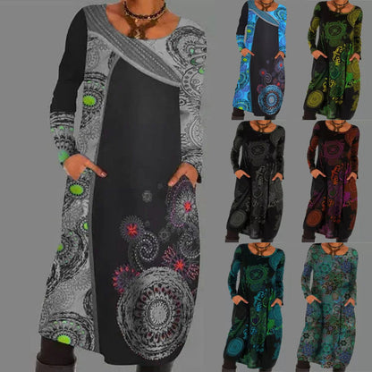 💕【50% zľava】🔥【S-5XL】2025 zimné módne šaty s potlačou v páse 3909558