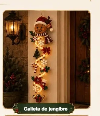 🎄🎃¡Último día! 🎅¡Disfruta de un 49% de descuento en adornos navideños iluminados para puertas!