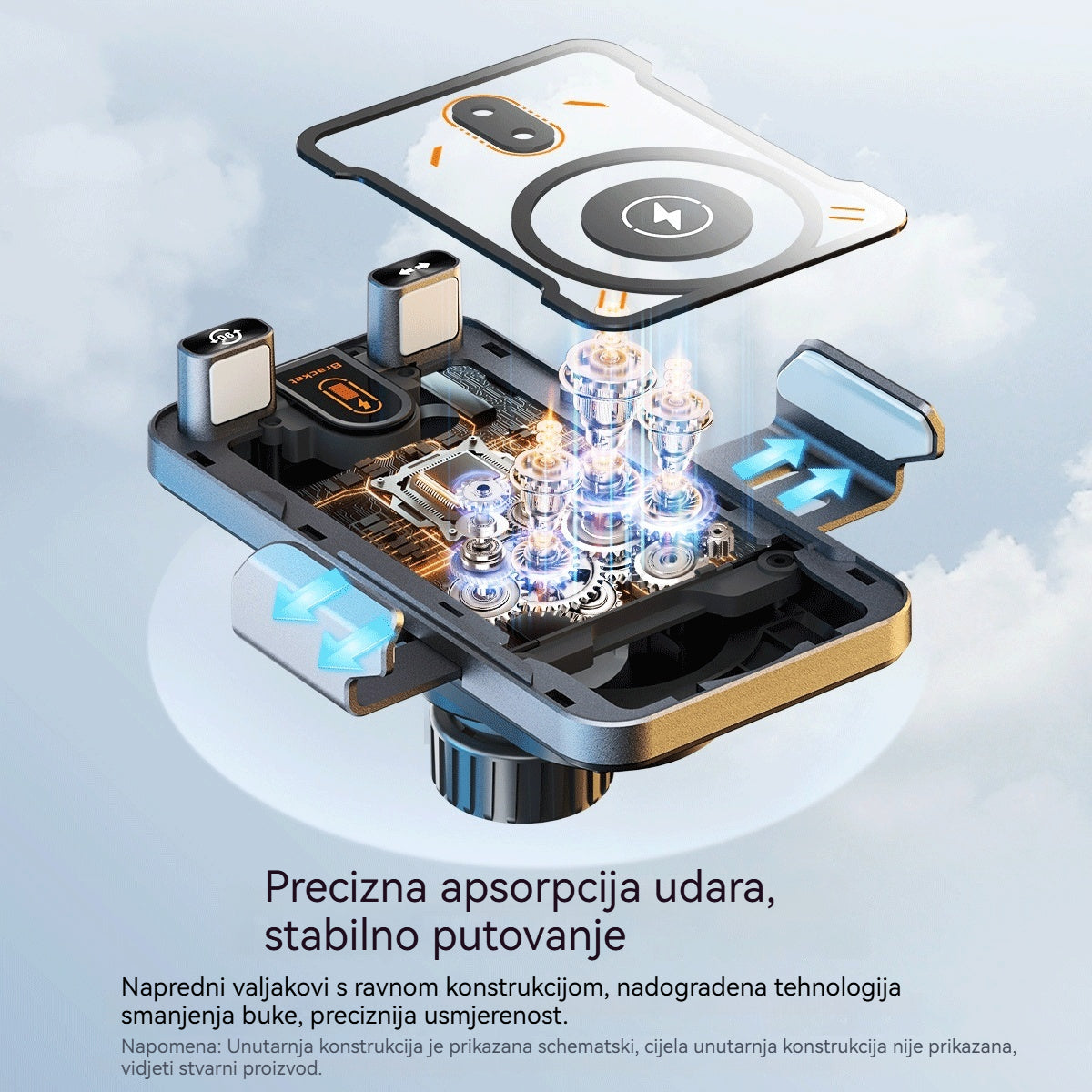 2026 Novo auto postolje za bežično brzo punjenje