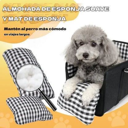 🐶¡Disfruta ahora de un 50% de descuento! 🎁Elevador de asiento portátil para perros para el coche, incluye cinturón de seguridad y transportín acolchado para mascotas.