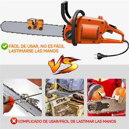 🔥💥【50 % de descuento】🔥🧰⚡ Afilador eléctrico de motosierra con 3 cabezales de diamante — rápido y preciso