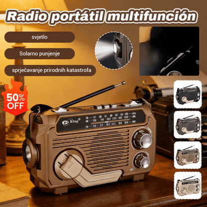 🏕️【Zajamčena autentičnost】Višenamjenska prijenosna svjetiljka s AM radiom
