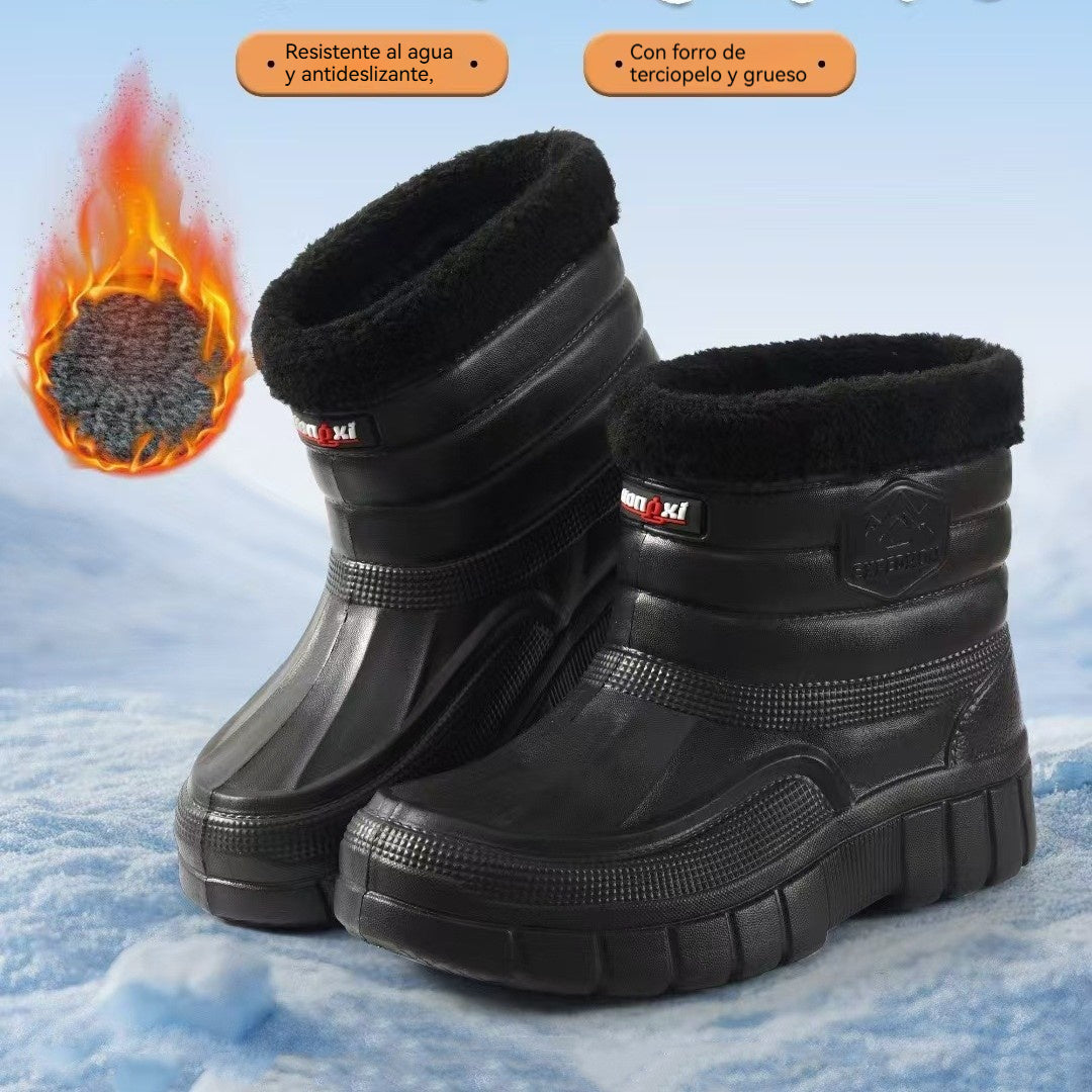 ♥️♥️【Novedad】Botas de nieve y para exteriores para hombre, cálidas e impermeables