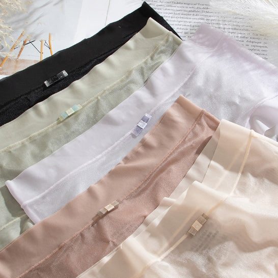 💟【Pack de 6】Bragas de mujer de alta calidad / cintura alta / alta elasticidad de seda fría