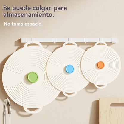 🔥【2 grandes + 2 medianos + 2 pequeños】Tapas de silicona de grado alimenticio que mantienen la frescura