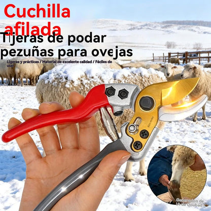 🐏🐂🐴【Artesanía alemana】Tijeras para pezuñas de animales +🌿 recortadora de plantas, 2 en 1; cuchillas afiladas
