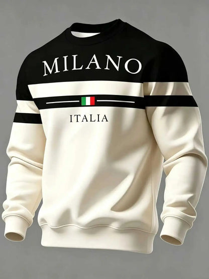 ✨🌟👕【S-6XL】Sudaderas para hombre con estampado Milano Italia