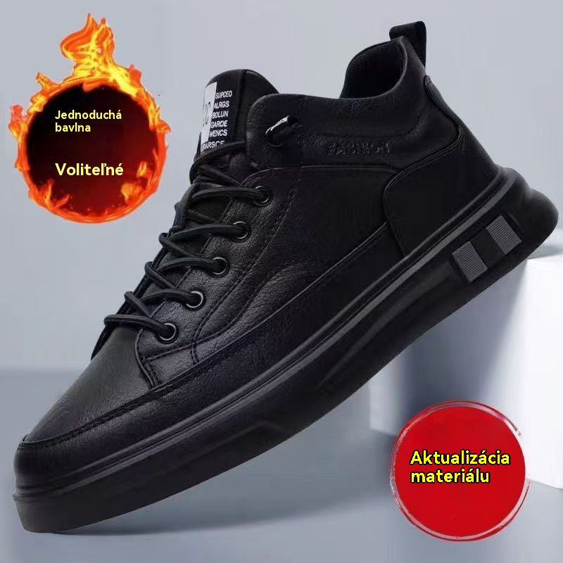 😎👍【39-44】Nové pánske nepremokavé bavlnené topánky z kože a zamatu na jeseň a zimu 2025.