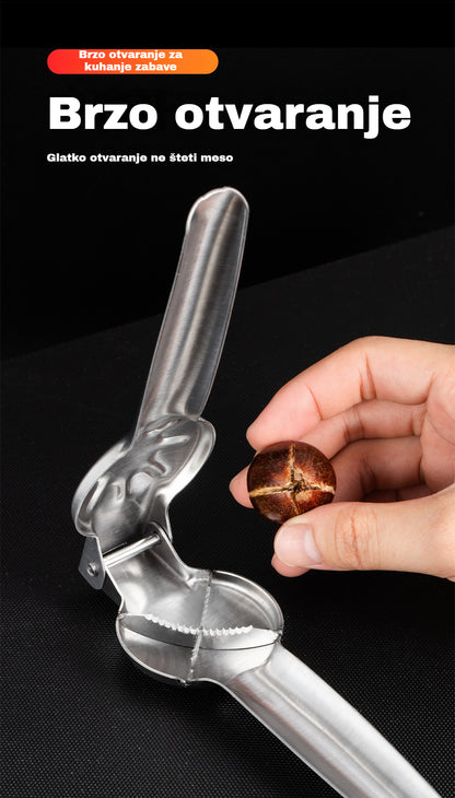 🌰 Kupi 1, dobi 1 gratis! 🎁 Lako se otvara jednim pritiskom, siguran i ne ozljeđuje ruke! Kuhinjski rezač/otvarač kestena – kuhinjski alat koji morate imati