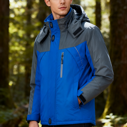 Chaqueta de hombre para exteriores, cortavientos, impermeable y con forro polar (tallas L-6XL)