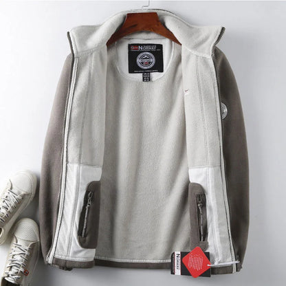 【XS-3XL】Chaqueta de franela polar gruesa para hombre, informal, cálida, de otoño e invierno, talla grande