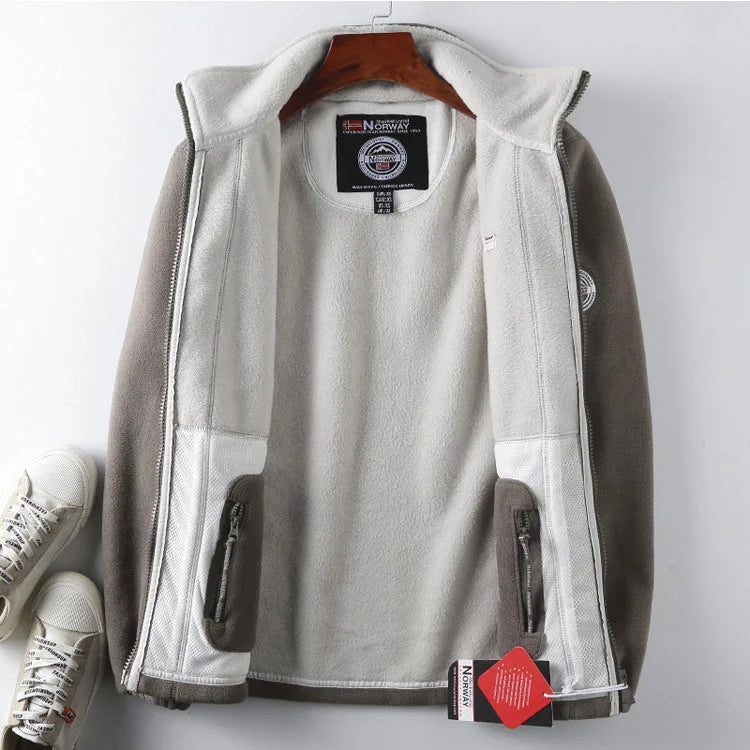 ❄️🧥【XS-3XL】Chaqueta de forro polar de terciopelo grueso para hombre, otoño e invierno, cálida, ligera, talla grande_4120096