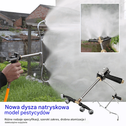 💦💦 Nowy czterogłowicowy pistolet natryskowy z wachlarzową drobną mgiełką o dużej powierzchni natrysku, wykonany z antykorozyjnej stali nierdzewnej