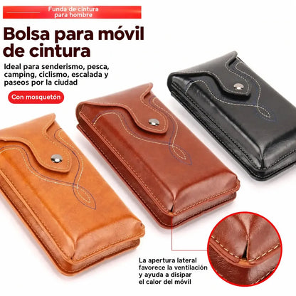 Riñonera multifuncional de doble capa para hombre