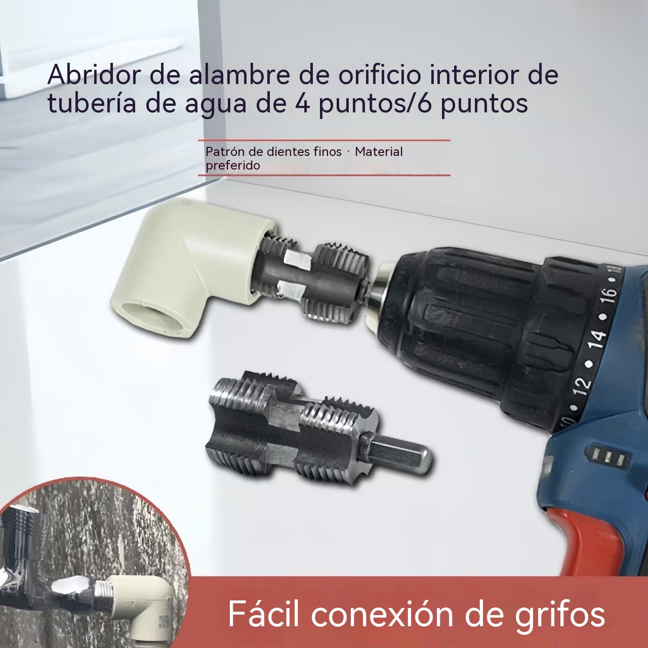 💧Herramienta universal para roscar aberturas de tuberías de agua PPR\PVC (internas y externas)⚙️