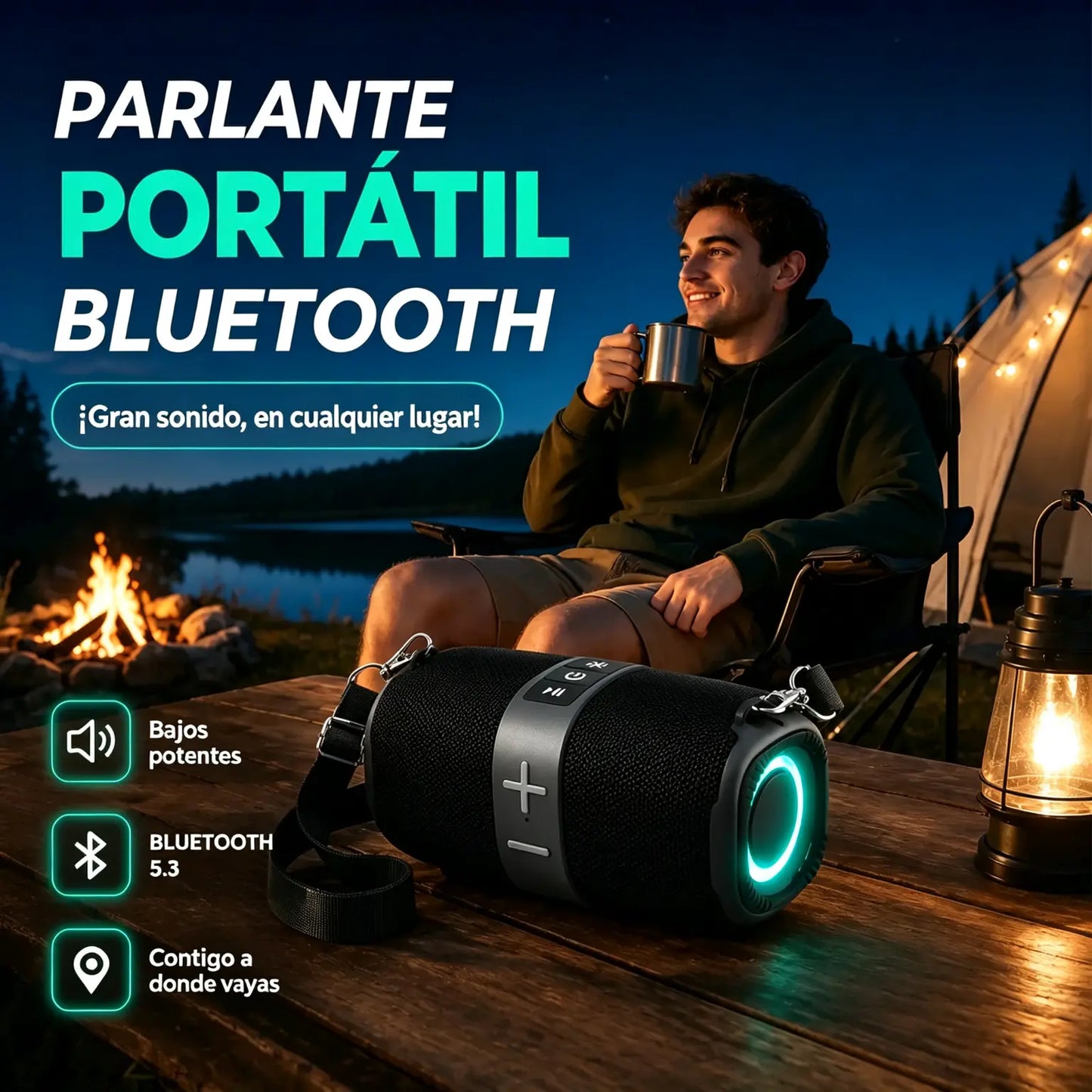 🥳 OFERTA IMPERDIBIL 2026 ❤️Altavoz Bluetooth portátil para bajo