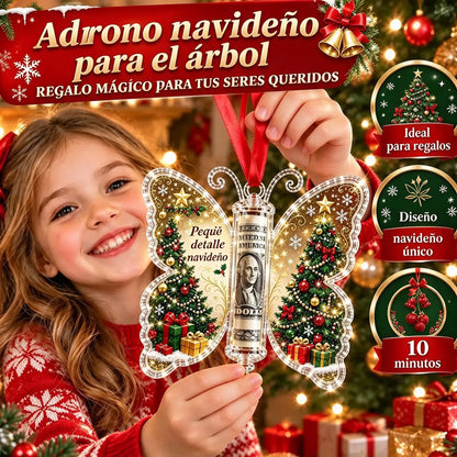 🎁 Set de 5 piezas, precio 30 EUR ✨💴🎄 Adorno navideño con forma de mariposa: ¡una forma ingeniosa de ocultar un regalo en efectivo!