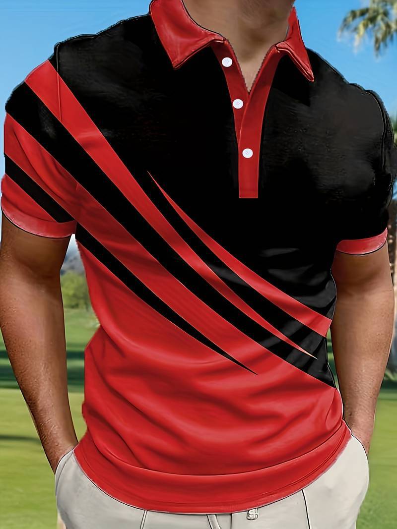 🔥👔【S-6XL】Tricou polo cu dungi pentru bărbați, de vară nouă, 3696777 