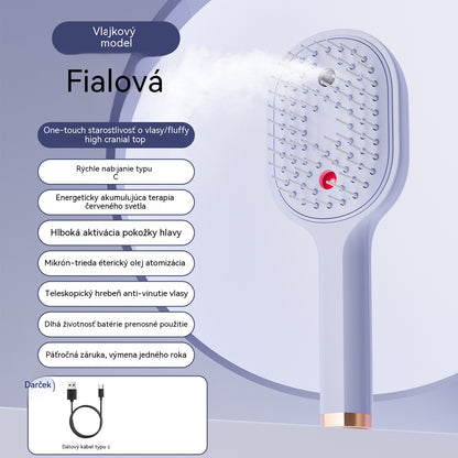 💖💨Hrebeň s funkciou striekania jedným tlačidlom, ktorá účinne zabraňuje zamotávaniu vlasov.