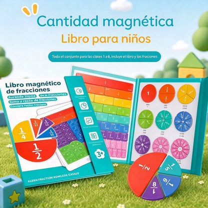 🧮 ¡Ahorra un 60%! 🎯 Libro de fracciones magnéticas: una herramienta matemática práctica, visual y reutilizable ✨