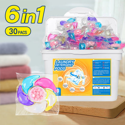 ✨👚【30/60/100 kusů】✨Extra velký kbelík 6v1 vonné perličky na prádlo odstraňují skvrny a zanechávají vůni, hladce likvidují roztoče a bakterie    3775893