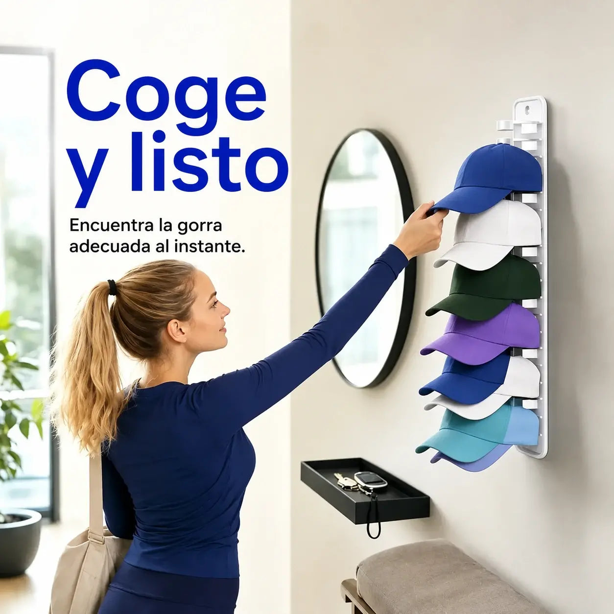 【2 piezas】Organizador de sombreros que ahorra espacio
