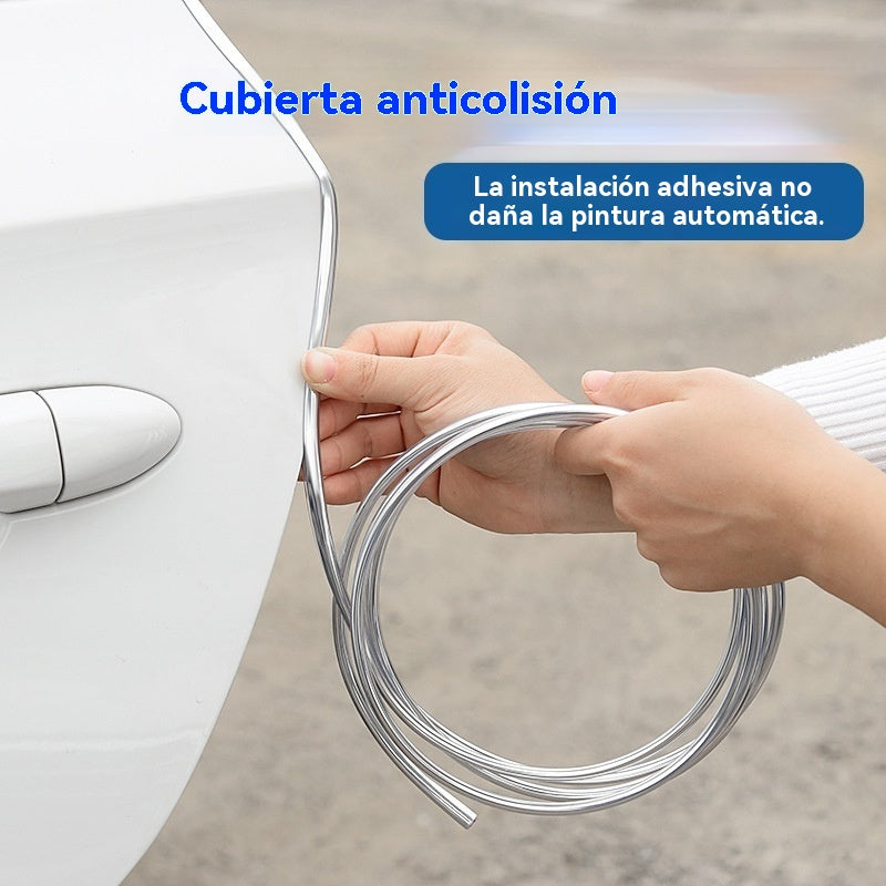 💥【15M 】🚗🚗 Tiras de goma universales anticolisión y antiarañazos, superficie brillante, aptas para puertas, capós y maleteros de automóviles