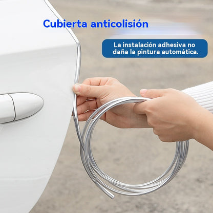 💥【15M 】🚗🚗 Tiras de goma universales anticolisión y antiarañazos, superficie brillante, aptas para puertas, capós y maleteros de automóviles