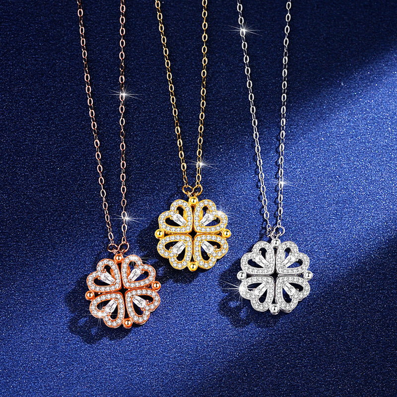 🔥【Compra 1 y llévate 1 gratis】🍀Un collar transformable de trébol de cuatro hojas. ❤️ ¡Llévalo y deja que la buena suerte te acompañe!