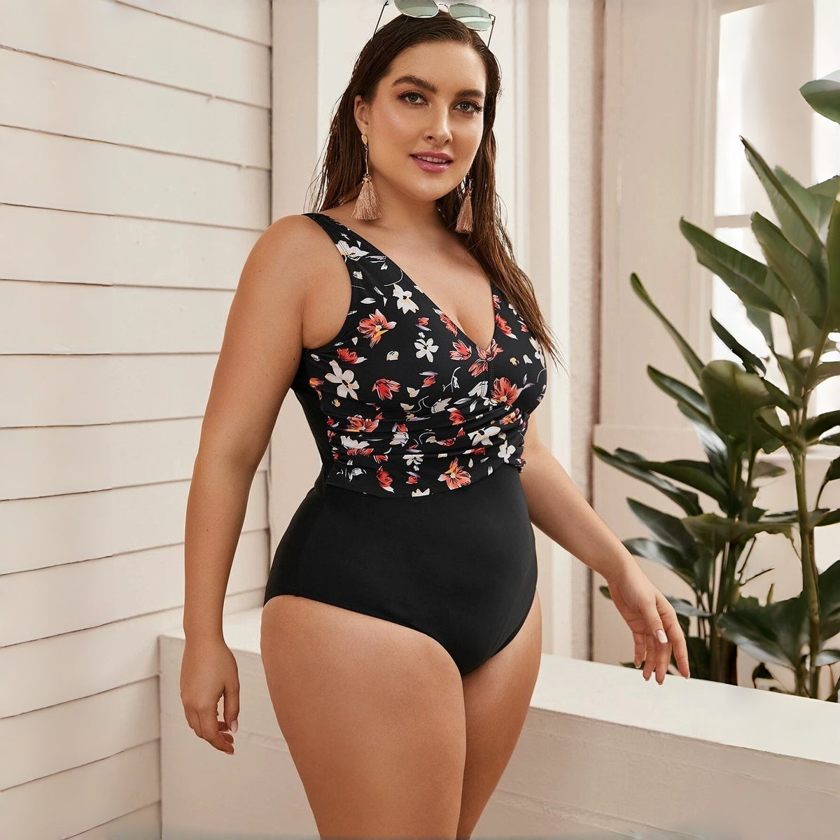 【XL-4XL】Alina | Bañador Entero Tallas Grandes 🌊👙 Mujer, Control de Abdomen & Estilo Verano