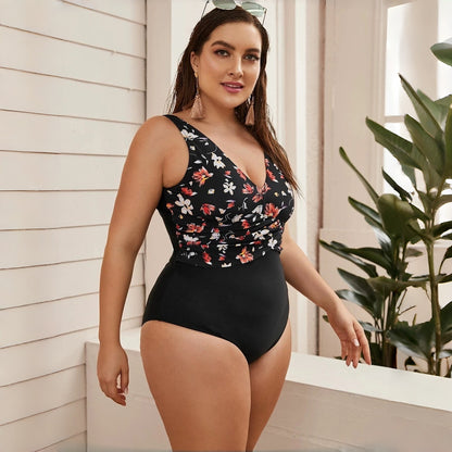 【XL-4XL】Alina | Bañador Entero Tallas Grandes 🌊👙 Mujer, Control de Abdomen & Estilo Verano
