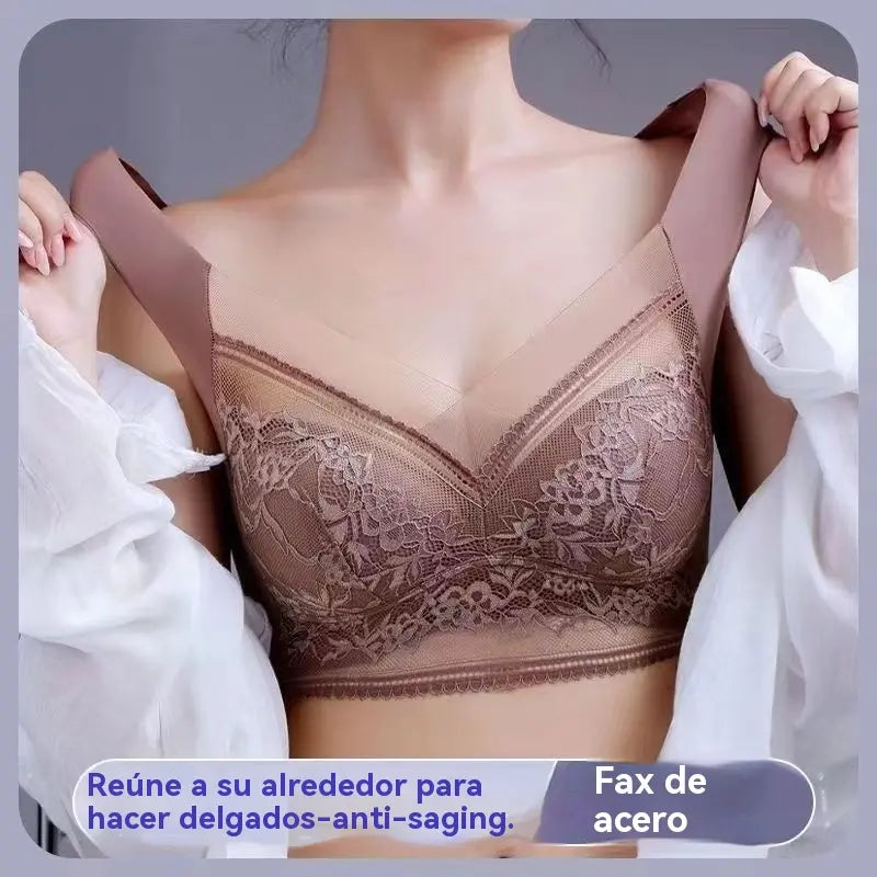 🔥【Compra 2 y llévate 2 gratis】Gran oferta👙【40-110 kg】Sujetador de encaje cómodo sin costuras