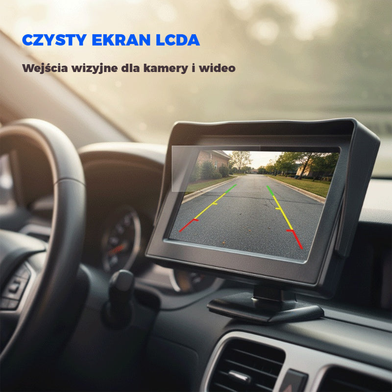Samochodowy ekran HD na osłonę przeciwsłoneczną – Dwustronny monitor 2w1 🚗✨