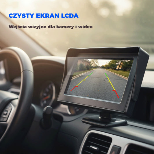 Samochodowy ekran HD na osłonę przeciwsłoneczną – Dwustronny monitor 2w1 🚗✨