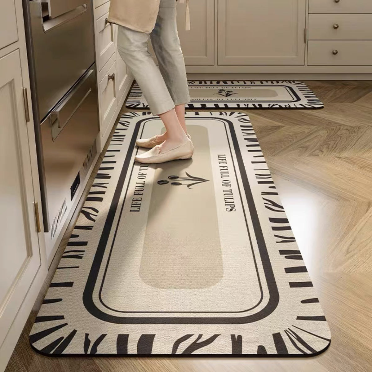 💥💥【se venden como pan caliente】【40*60+40*120cm】Alfombras de cocina y baño antideslizantes y muy absorbentes