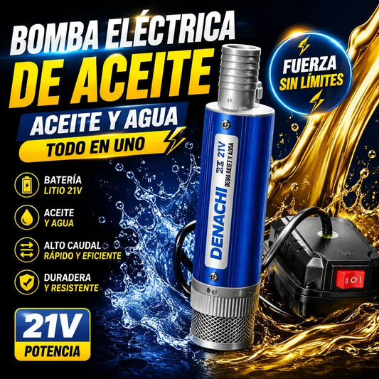【Bomba eléctrica de aceite】Nueva bomba de aceite Denaqi de 21 V con batería de litio, bomba de doble uso para aceite y agua, batería de litio