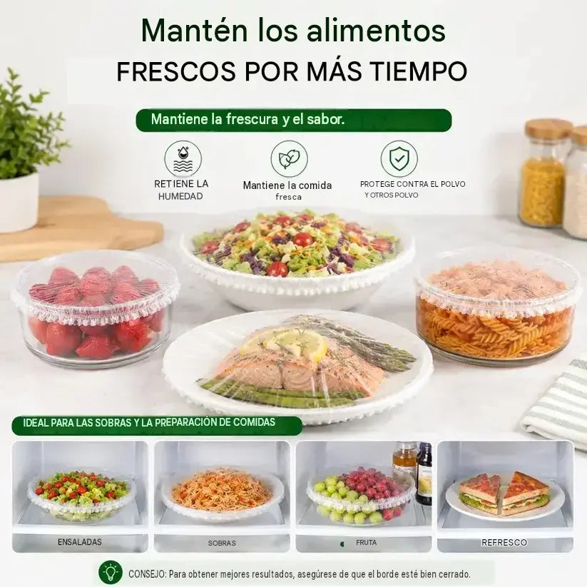 🔥【Última oferta: 50 % de descuento】5 paquetes, 500 piezas en total✨Película higiénica y flexible para la conservación de alimentos