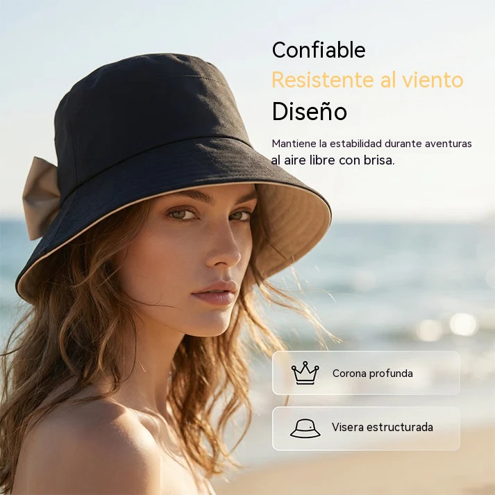 🎀🎀 50% de descuento 👒 | Gorro retro con lazo: plegable y transpirable, un básico para el verano.