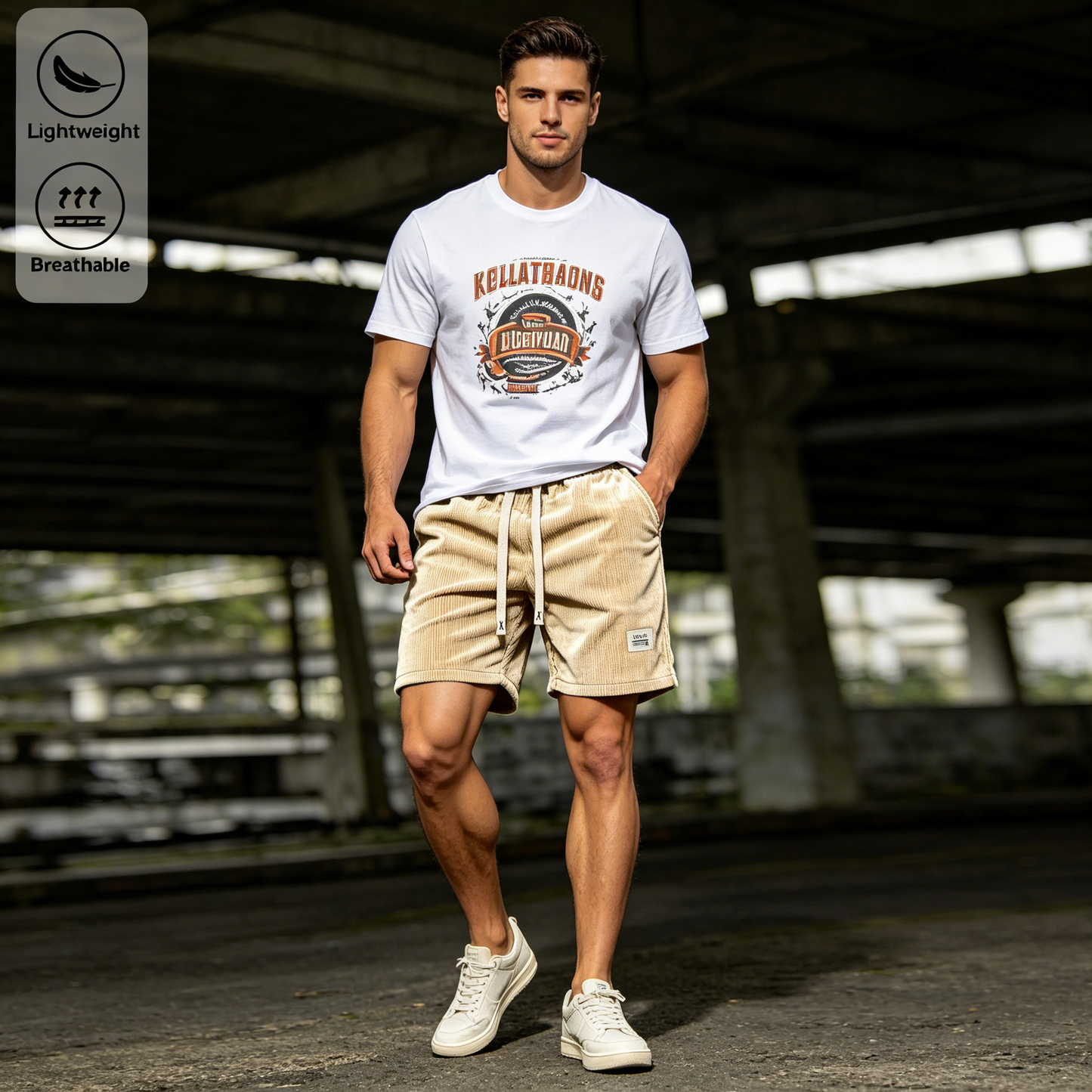 👖😎【M-5XL】Pantalones cortos de pana para hombre