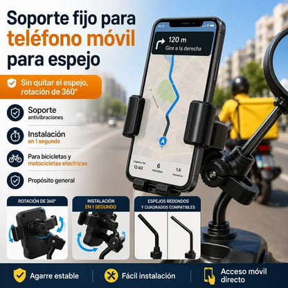 🚴 Soporte para móvil de bicicleta y moto con agarre firme