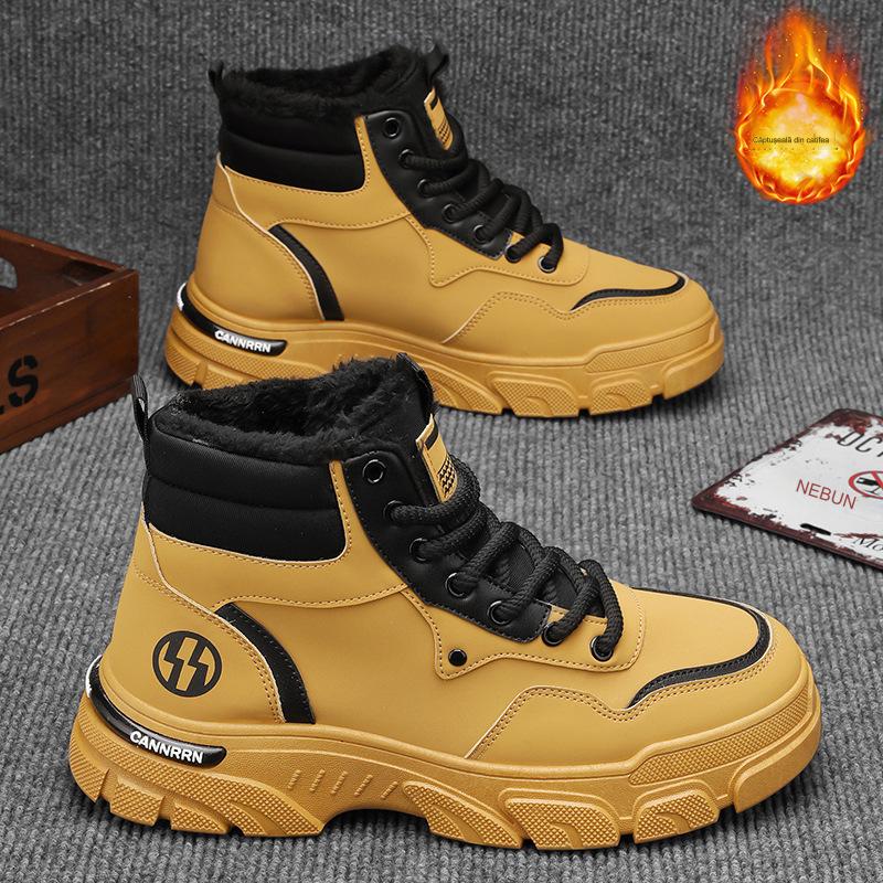 🔥🔥 【39-44】Nuevo estilo para otoño e invierno, botas versátiles antideslizantes para hombre con suela gruesa