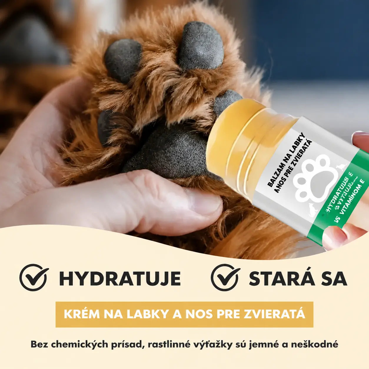 💧🐾 Hydratačný balzam na labky – 🐶 Rozmaznávajte jemné a zdravé labky vášho domáceho maznáčika