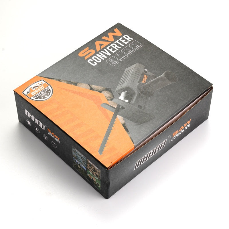 🔥🧰Taladro eléctrico convertido en sierra alternativa, adaptador de cabezal de sierra de calar para trabajar la madera.