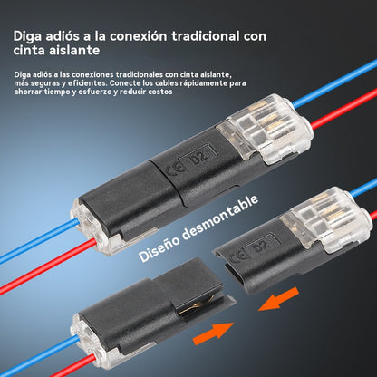 【¡Compra 50 y llévate 50 gratis!】🏆 Bloques de terminales LED sin soldadura ni pelado