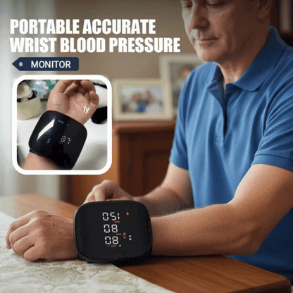 👴🩺📊Monitor de presión arterial de muñeca de grado médico, recargable con transmisión de voz precisa, dispositivo de medición de presión arterial en el hogar para personas mayores