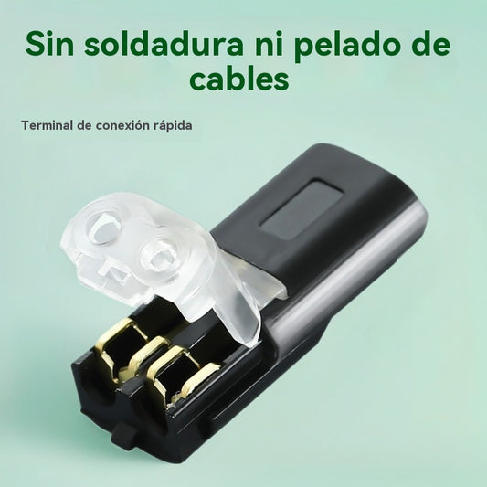 🏆【¡Compra 5 y llévate 5 gratis】Conector enchufable de doble cable con presilla de bloqueo